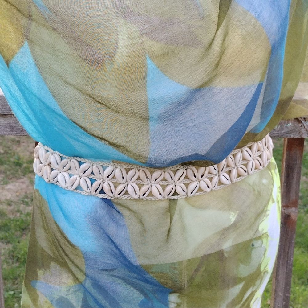 Natural Seashell Reversible Belt - Picture 7 of 8